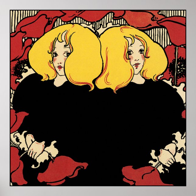 Art Nouveau Advertising Poster by Ethel Reed (Front)