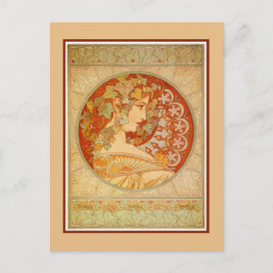 Art Nouveau Alfons Mucha, model Ivy Postcard