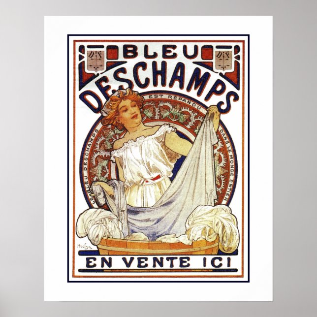 Art Nouveau Alfons Mucha,  washing product ad Poster (Front)