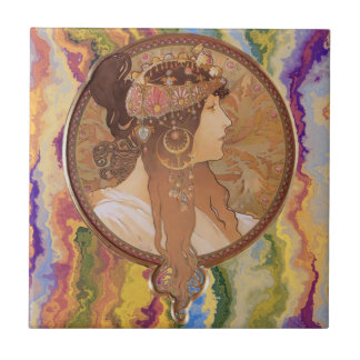 Art Nouveau - Alphonse Mucha Byzantine Tile