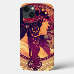 Art nouveau Alphonse Mucha Donna elegant woman iPhone 13 Case