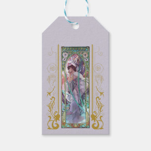 Art Nouveau Alphonse Mucha Evening Contemplation  Gift Tags