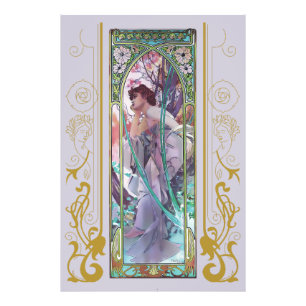 Art Nouveau Alphonse Mucha Evening Contemplation Photo Print