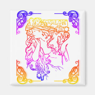 Art nouveau Alphonse Mucha magnet