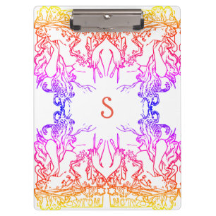 Art nouveau Alphonse Mucha salon colourful girly Clipboard