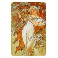 Art Nouveau Alphonse Mucha Spring Magnet