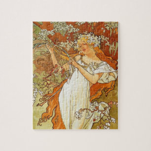 Art Nouveau Alphonse Mucha Spring Puzzle