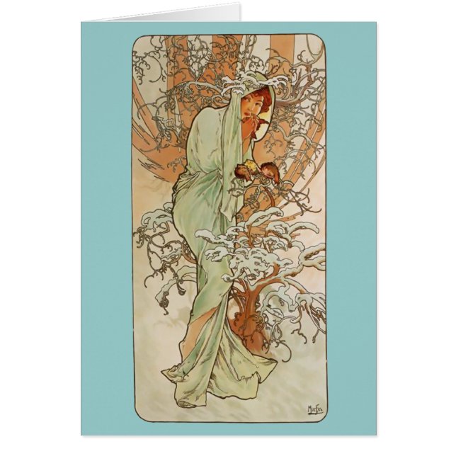 Art Nouveau - Alphonse Mucha - Winter (Front)