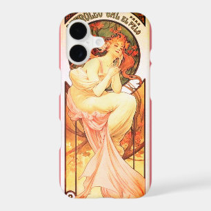 Art nouveau alphonse mucha woman floral perfume