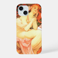 Art nouveau alphonse mucha woman floral perfume