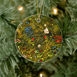 Art Nouveau Alpine Meadow Ceramic Tree Decoration