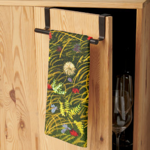 Art Nouveau Alpine Meadow  Tea Towel