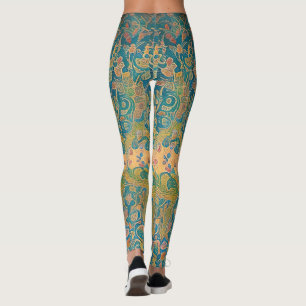 Art nouveau and Persian art- inspired digital art Leggings
