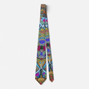 Art nouveau and Persian art- inspired digital art Tie