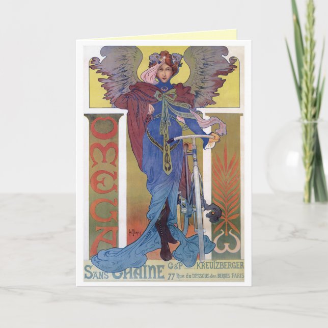 Art Nouveau Angel Greeting cards (Front)