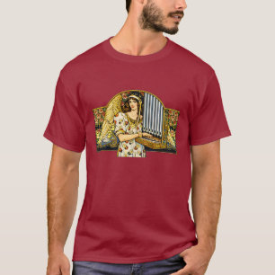 Art Nouveau Angel Organ Player Vintage Music  T-Shirt