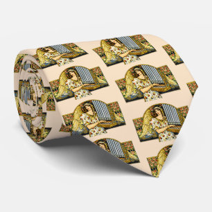 Art Nouveau Angel Organ Player Vintage Music Tie