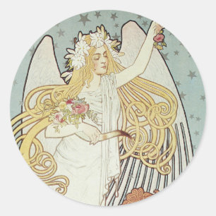 Art Nouveau Angel Stickers