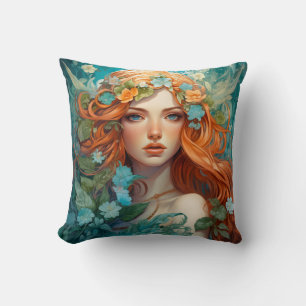 Art Nouveau Aos sí Fairy Cushion