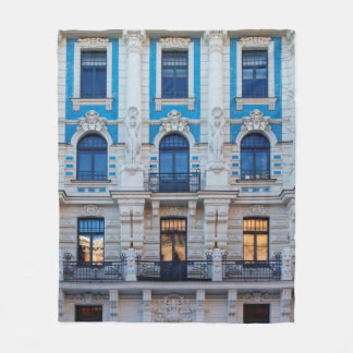 Art Nouveau architecture in Riga, Latvia Fleece Blanket