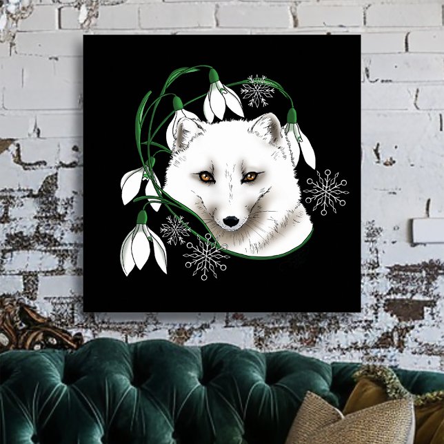 Art Nouveau Arctic White Fox Poster (Creator Uploaded)