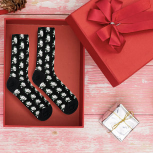 Art Nouveau Arctic White Fox Socks