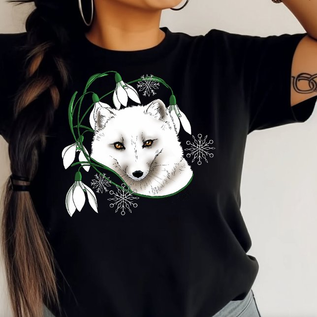 Art Nouveau Arctic White Fox T-Shirt (Creator Uploaded)