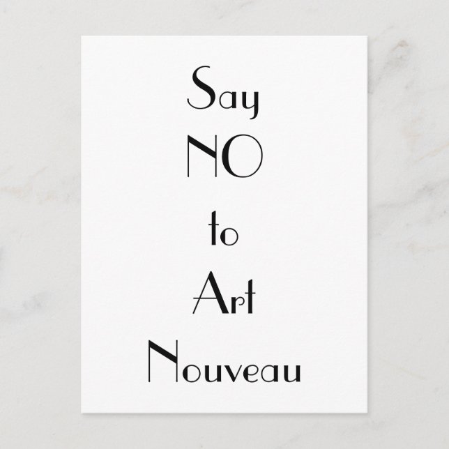 Art Nouveau Art Deco Postcard (Front)