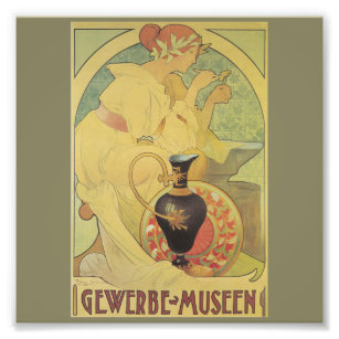 Art nouveau,art deco,poster,G. ABBEGG,Gewerbe Muse Photo Print
