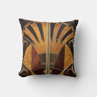 art Nouveau,art deco, vintage, multi wood colours, Cushion