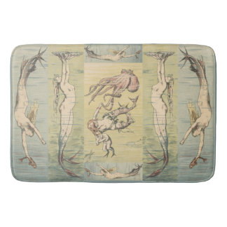 Art Nouveau Atlantis Mermaids #59 Bath Mat