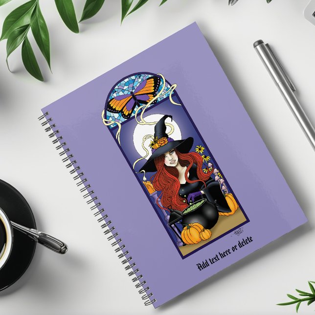 Art Nouveau Autumn Witch Pumpkins Purple Moon Planner (Creator Uploaded)