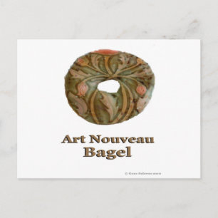 Art Nouveau Bagel Postcard