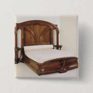 Art Nouveau bed, 1900 15 Cm Square Badge