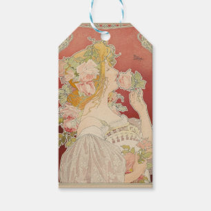 Art Nouveau Belle Époque Lady Roses Livemont Gift Tags