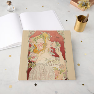 Art Nouveau Belle Époque Lady Roses Livemont Guest Book