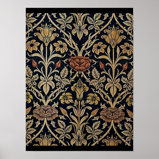 Art nouveau,Belle epoque pattern, vintage,chic,Wil Poster (Front)