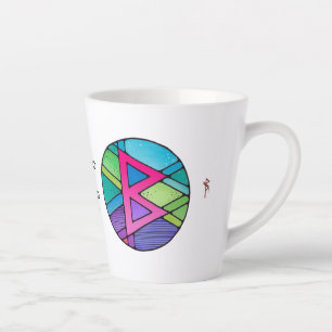 Art Nouveau Berkano Rune Latte Mug – Mother Earth!