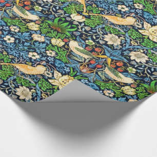 Art Nouveau Bird and Flower Tapestry Pattern Wrapping Paper