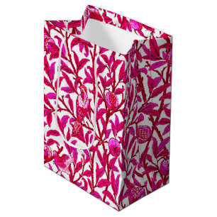 Art Nouveau Bird and Pomegranate, Fuchsia Pink Medium Gift Bag
