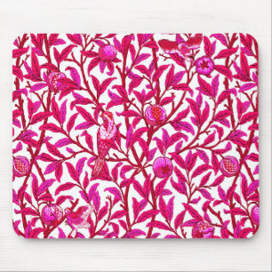 Art Nouveau Bird and Pomegranate, Fuchsia Pink   Mouse Pad