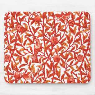 Art Nouveau Bird & Pomegranate, Mandarin Orange   Mouse Pad