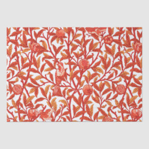 Art Nouveau Bird & Pomegranate, Mandarin Orange Tissue Paper