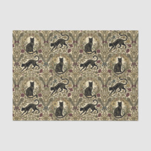 Art Nouveau Black Cats Tissue Paper