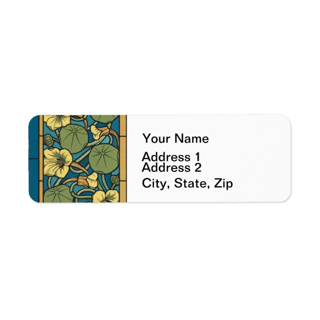 Art Nouveau Blue Floral (Front)