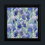 Art Nouveau blue iris Gift Box<br><div class="desc">Art Nouveau blue iris gift box.</div>