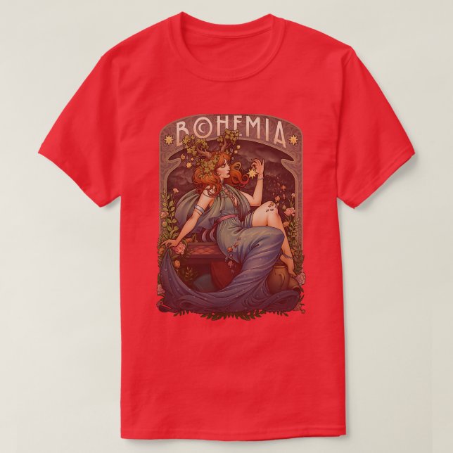 Art Nouveau BOHEMIA T-Shirt (Design Front)
