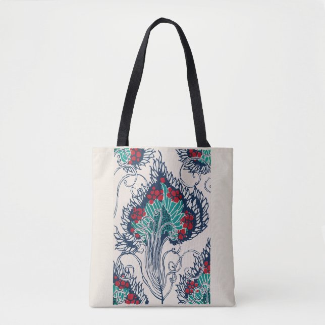 Art Nouveau Botanical Tote Bag (Front)