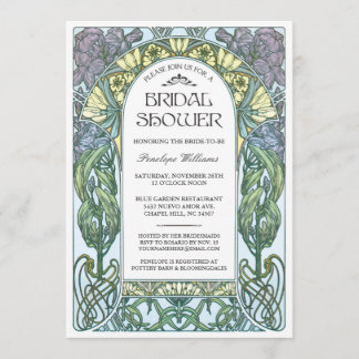 Art Nouveau Bridal Shower Invitations V.01
