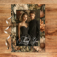 Art Nouveau Brown William Morris Floral Wedding